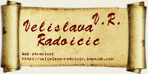 Velislava Radoičić vizit kartica